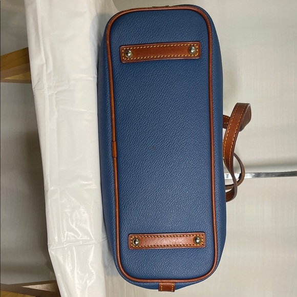 Dooney & Bourke Blue Tote with Brown Trim - Picture 7 of 16